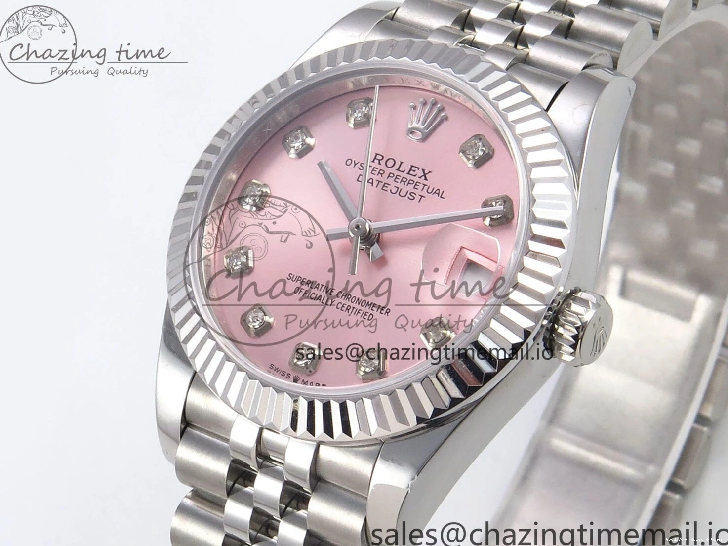 Best AAA Replica Sites A Best Bracelet Steel 1:1 GMF Diamonds 278274 Jubilee DateJust Fashionable Pink Dial on 31 SS Edition 904L 1164 0110